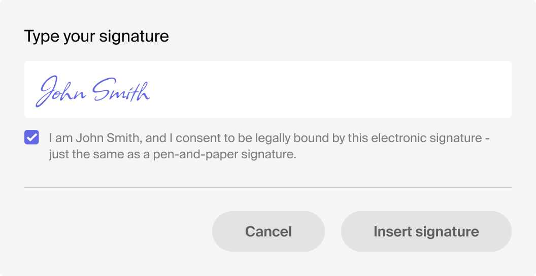 Insert your eSignature form